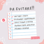 immagine con l'elenco delle cose da evitare